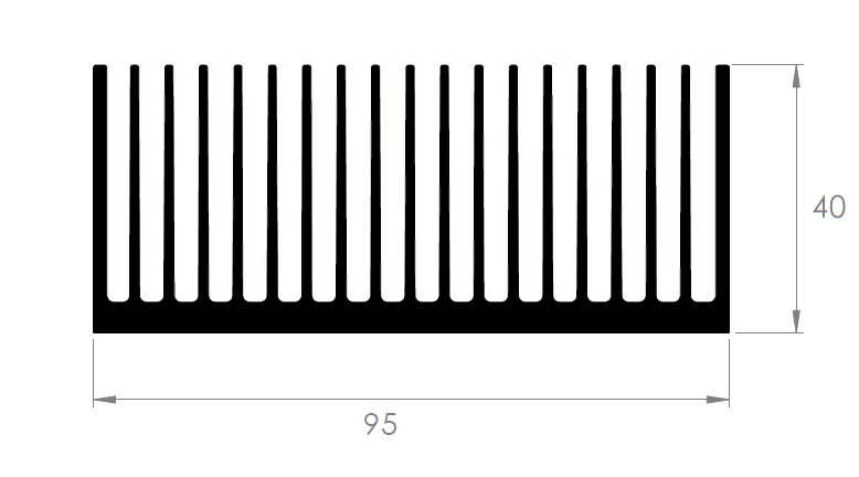 195 AS Aluminium Heatsink