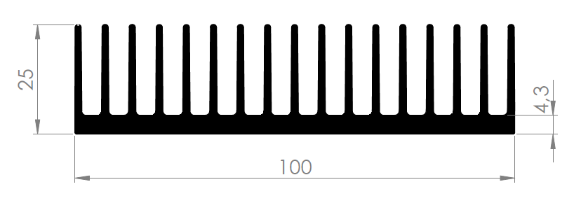 100 AS Aluminium Heatsink
