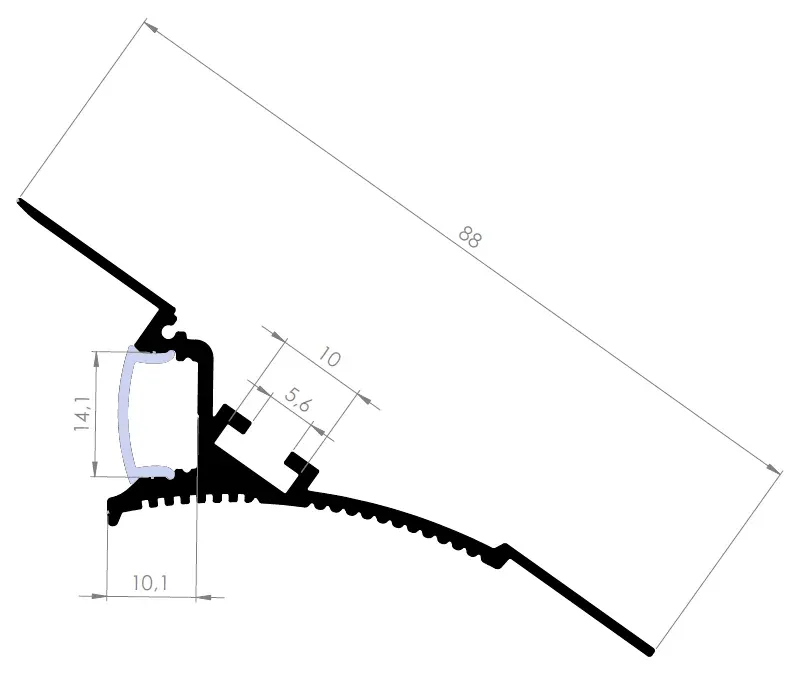 680 ASL Einbauprofil Für Rahmenlose İndirekte Beleuchtung